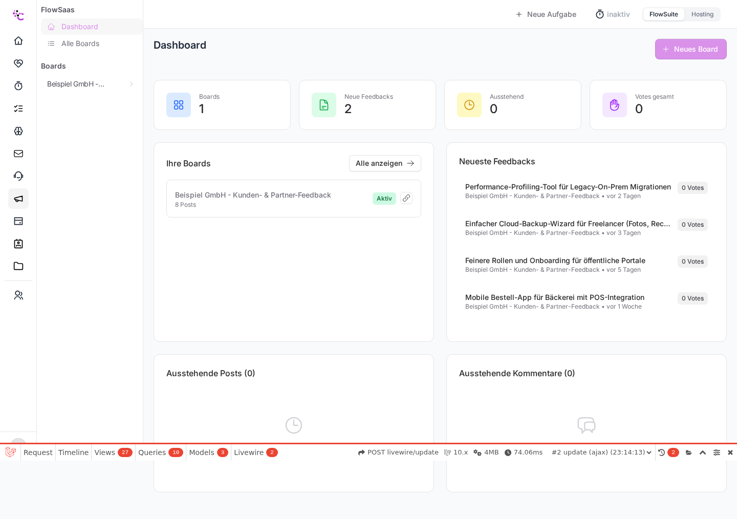 FlowSaas Dashboard